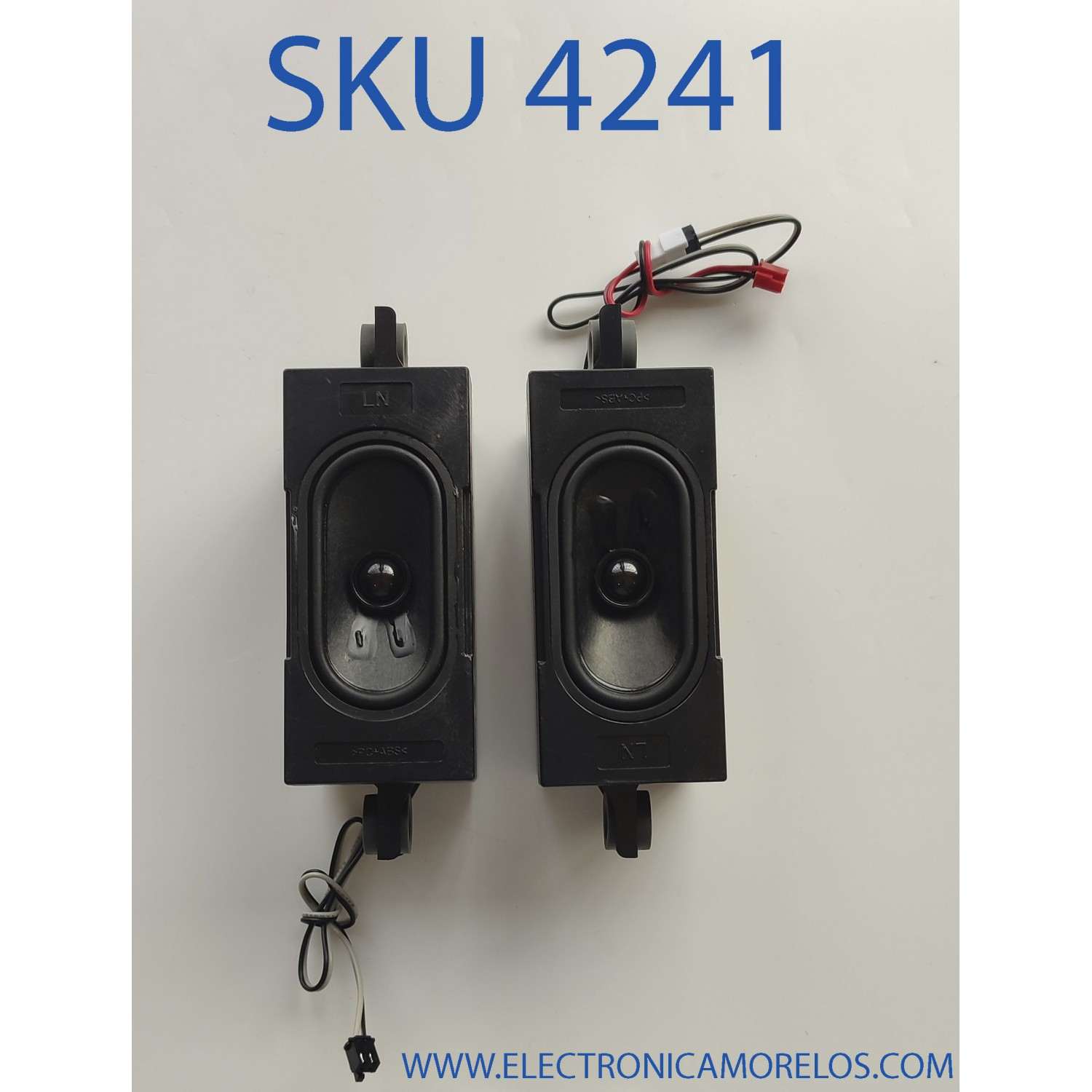 KIT DE BOCINAS PARA TV TCL / NUMERO DE PARTE 22304D / 12302-500111 / TX10045-6XH / 6Ω / 12W / MODELO 65S453 / 50S451 / 55S41R